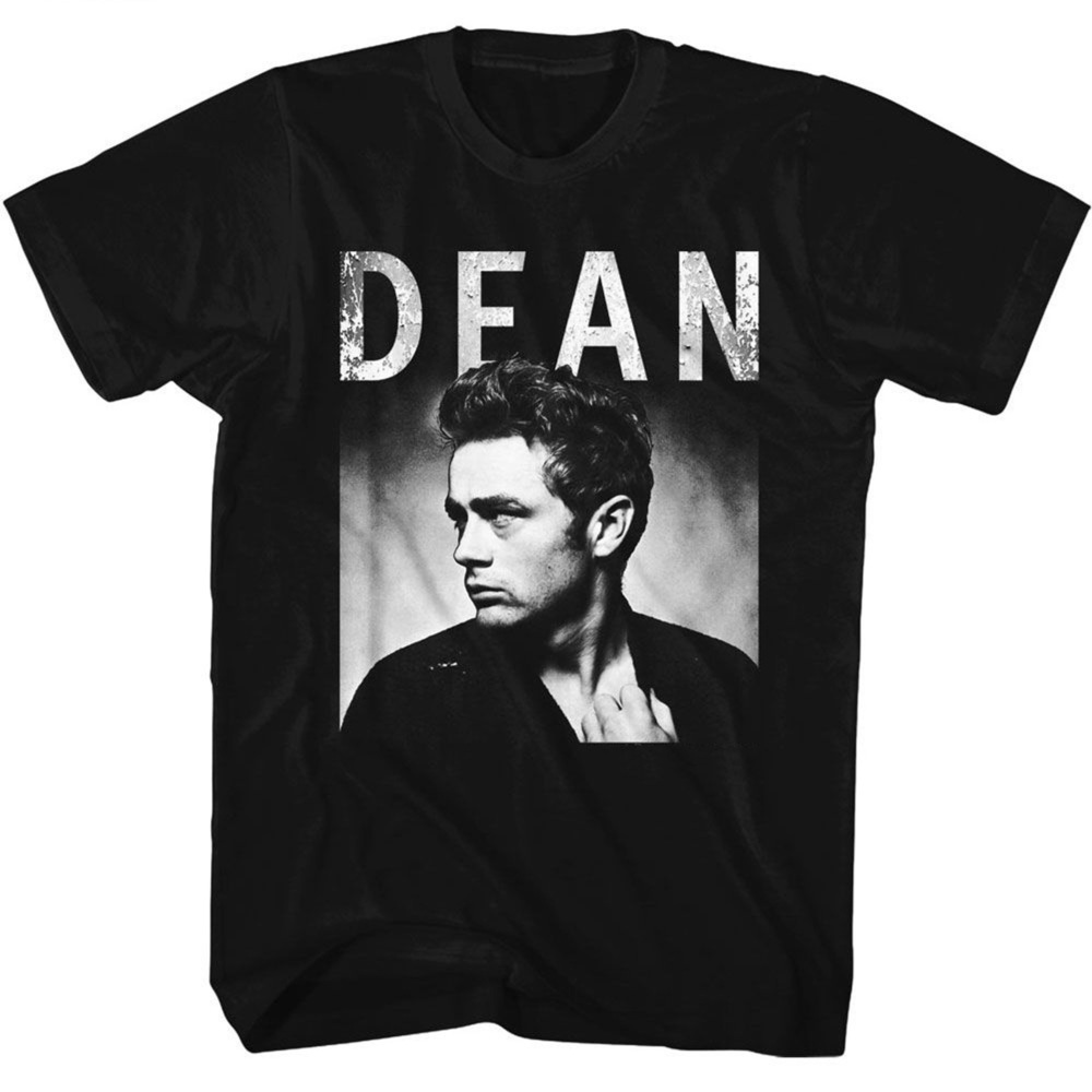 James Dean Bw Wall Black Tshirt